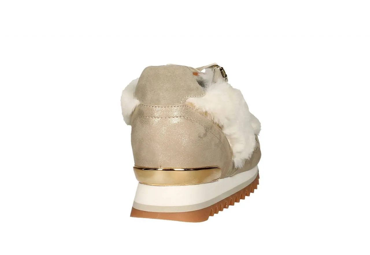 Blucher Nobuck Beig Cordon Seda Pelos Pala y Lados Blanco