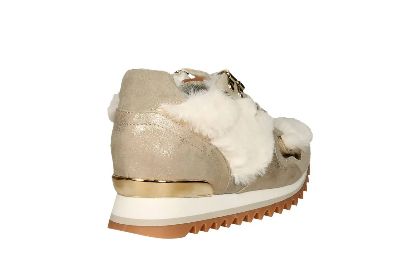 Blucher Nobuck Beig Cordon Seda Pelos Pala y Lados Blanco