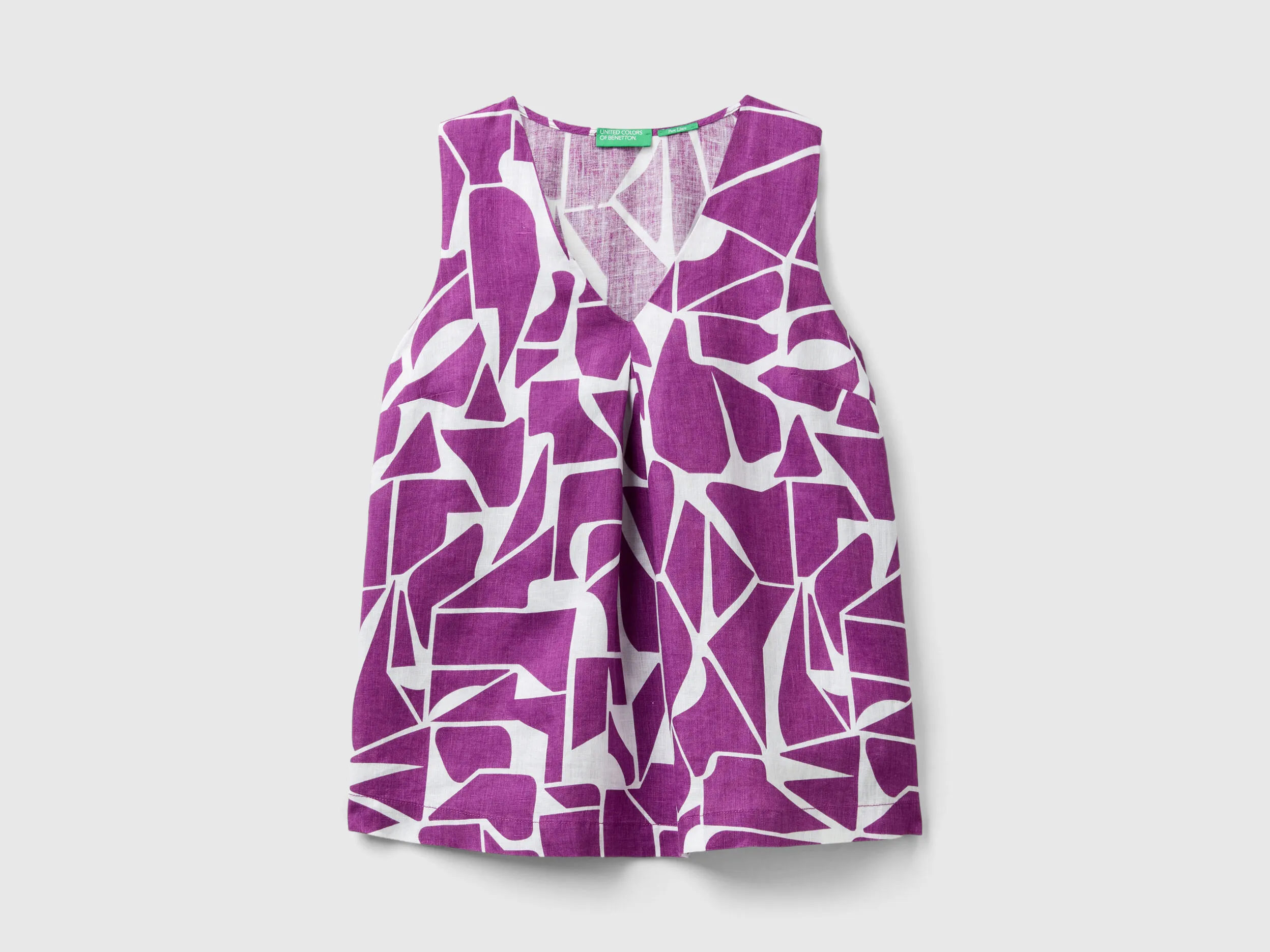 Blusa de lino estampado