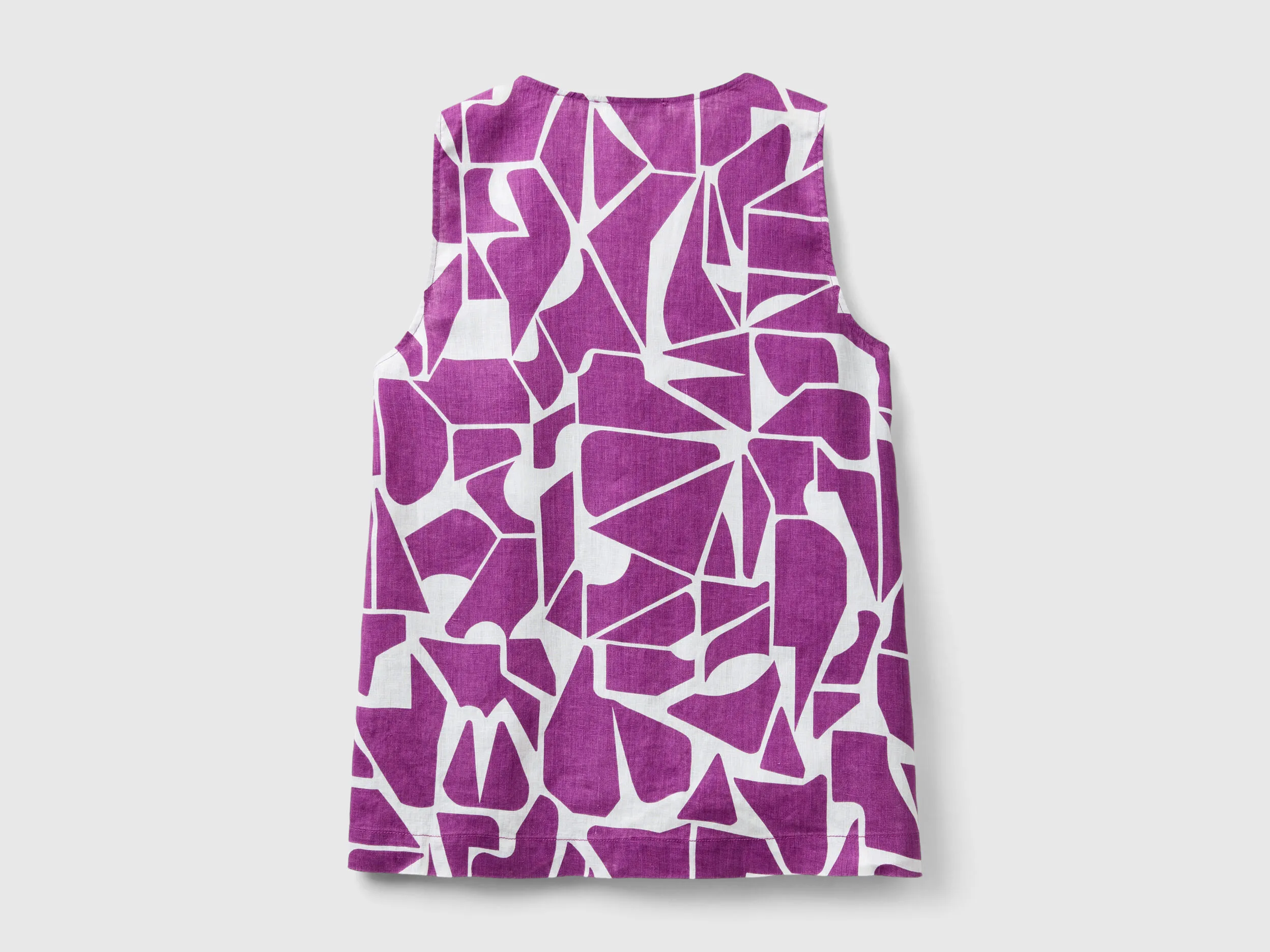Blusa de lino estampado