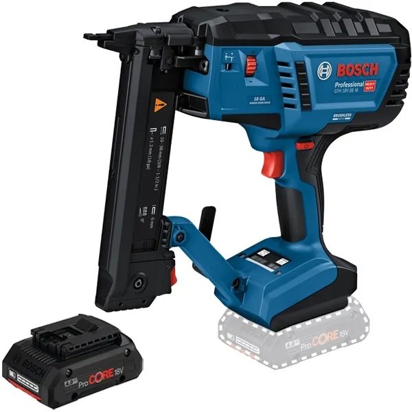 BOSCH  GTH 18V38 M  PISTOLA DE CLAVOS  SIN BATERíAS Y CARGADORES, IONES DE LITIO, 18V,  AH, CLAVOS PARA MADERA + BOSCH  PRO