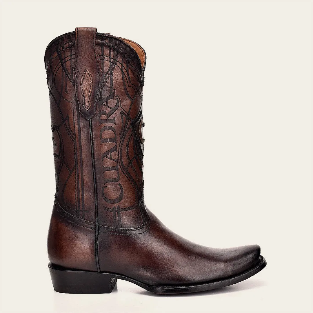 Bota tradicional en piel genuina para caballero