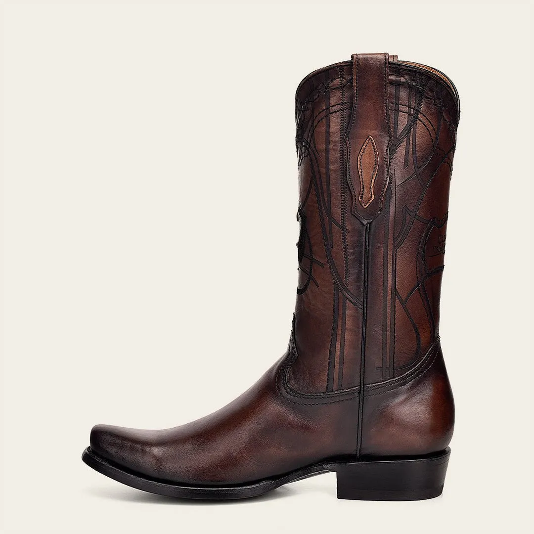 Bota tradicional en piel genuina para caballero