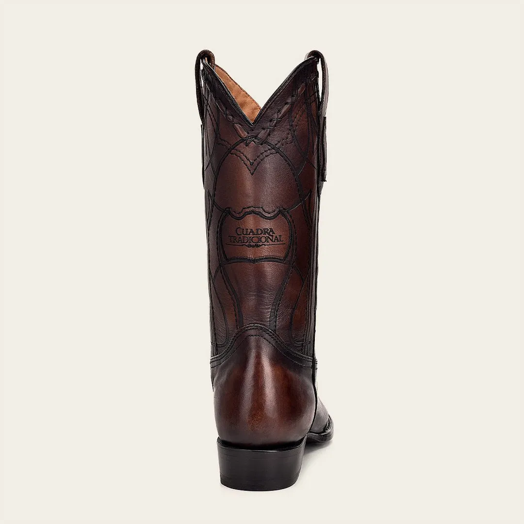 Bota tradicional en piel genuina para caballero