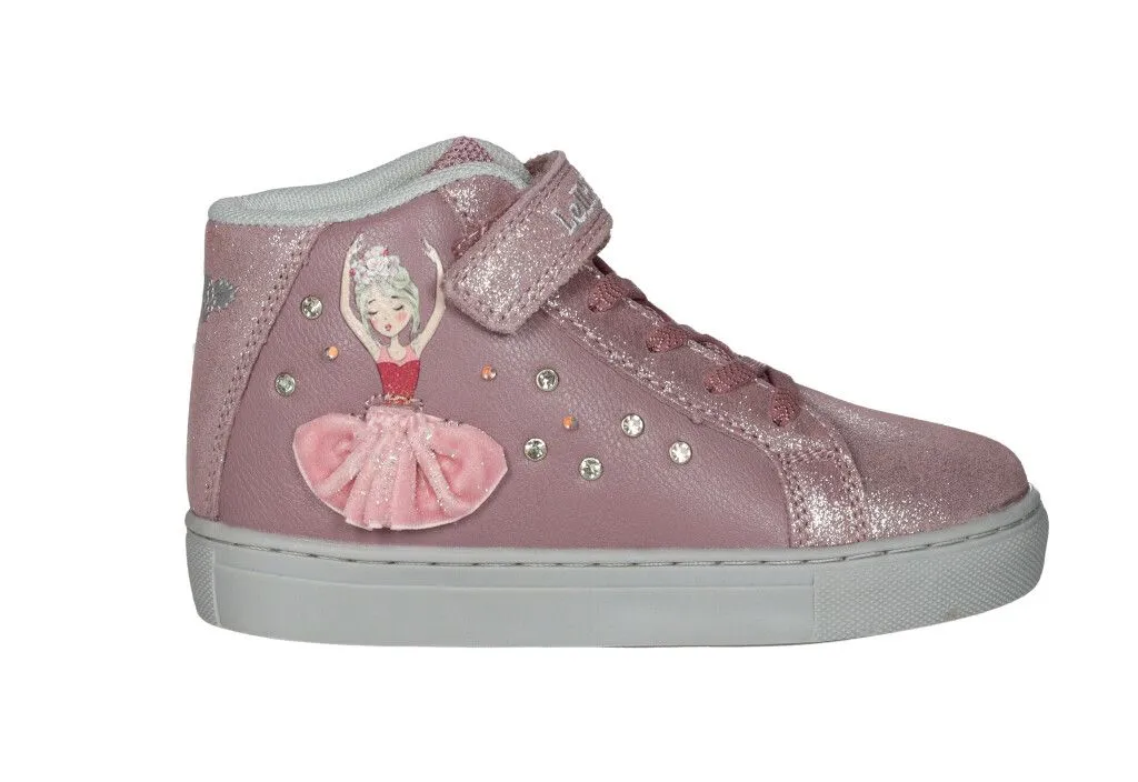 Bota Velcro/cordon Rosa Lateral MuÑeca Vestidos y Luces