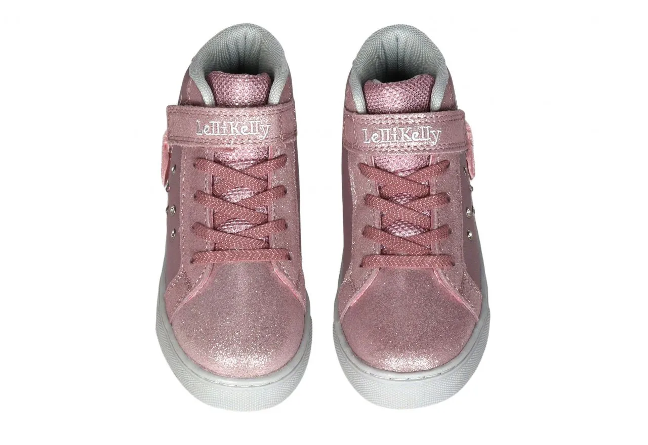 Bota Velcro/cordon Rosa Lateral MuÑeca Vestidos y Luces