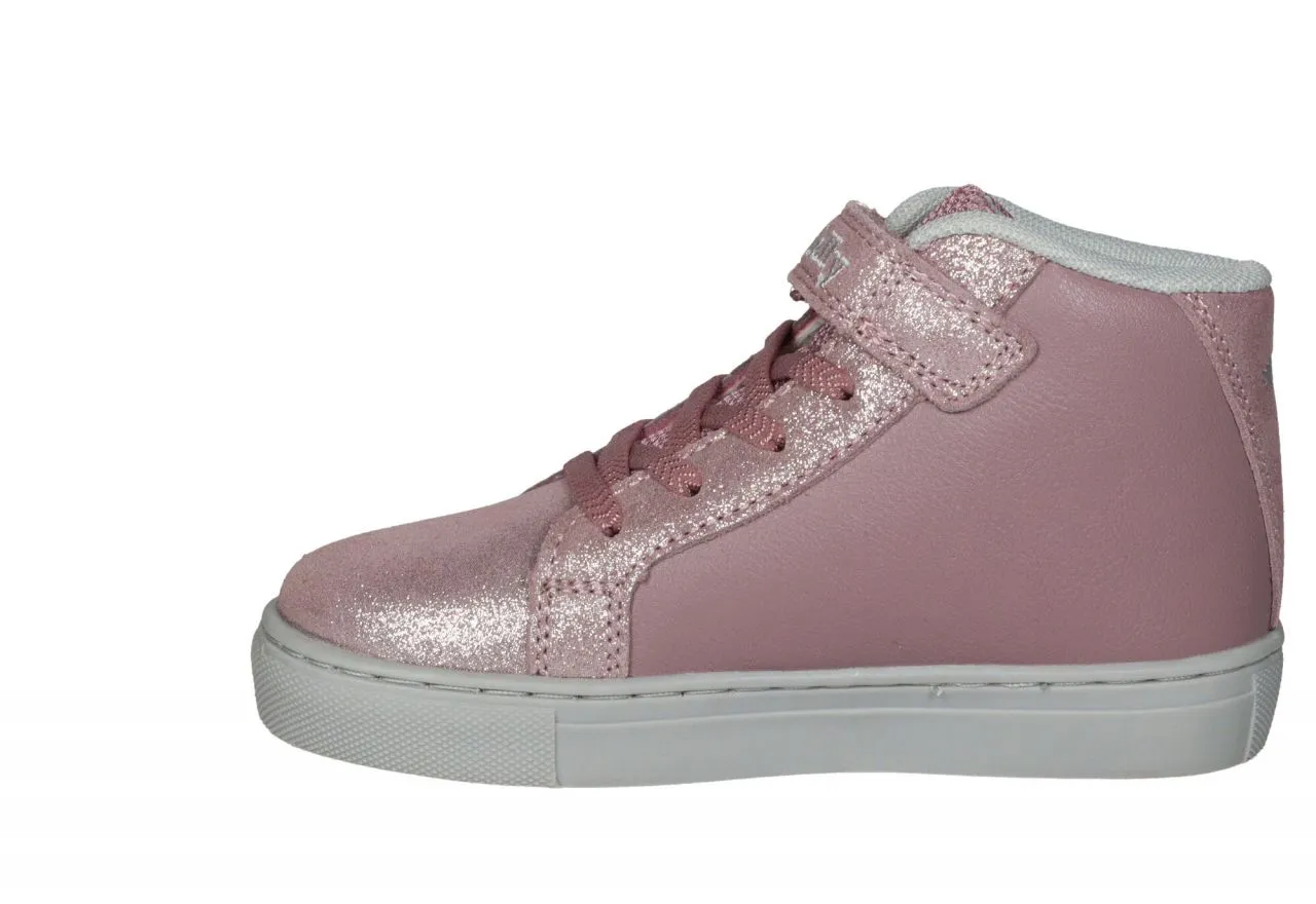 Bota Velcro/cordon Rosa Lateral MuÑeca Vestidos y Luces