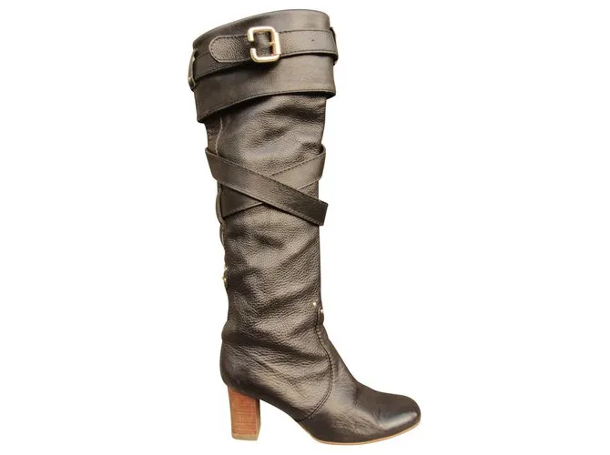 botas altas chloé Negro 