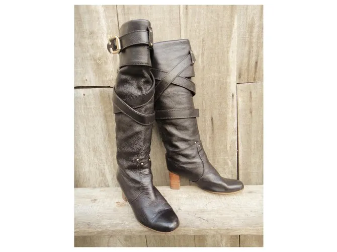 botas altas chloé Negro 