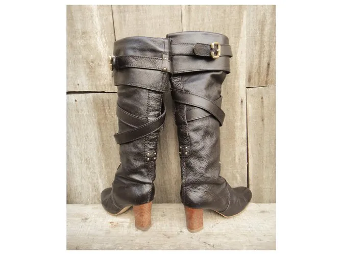 botas altas chloé Negro 