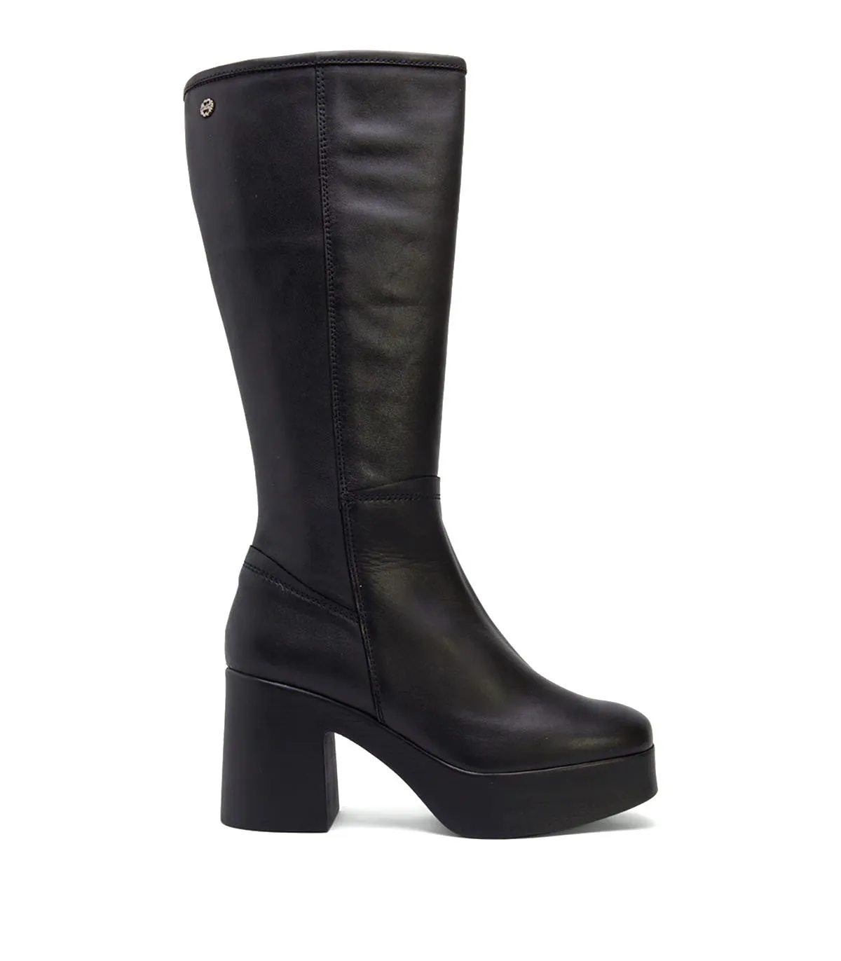 BOTAS ALTAS DE TACÓN CON CREMALLERA PORRONET LEA 4562 NEGRO