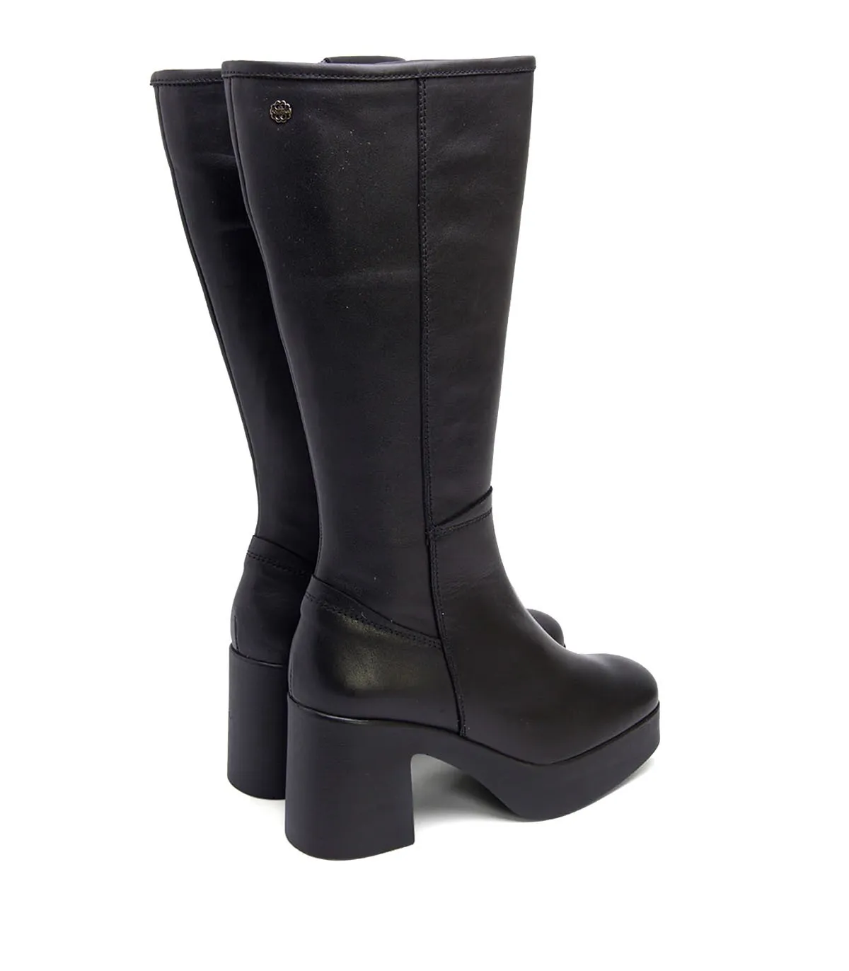 BOTAS ALTAS DE TACÓN CON CREMALLERA PORRONET LEA 4562 NEGRO