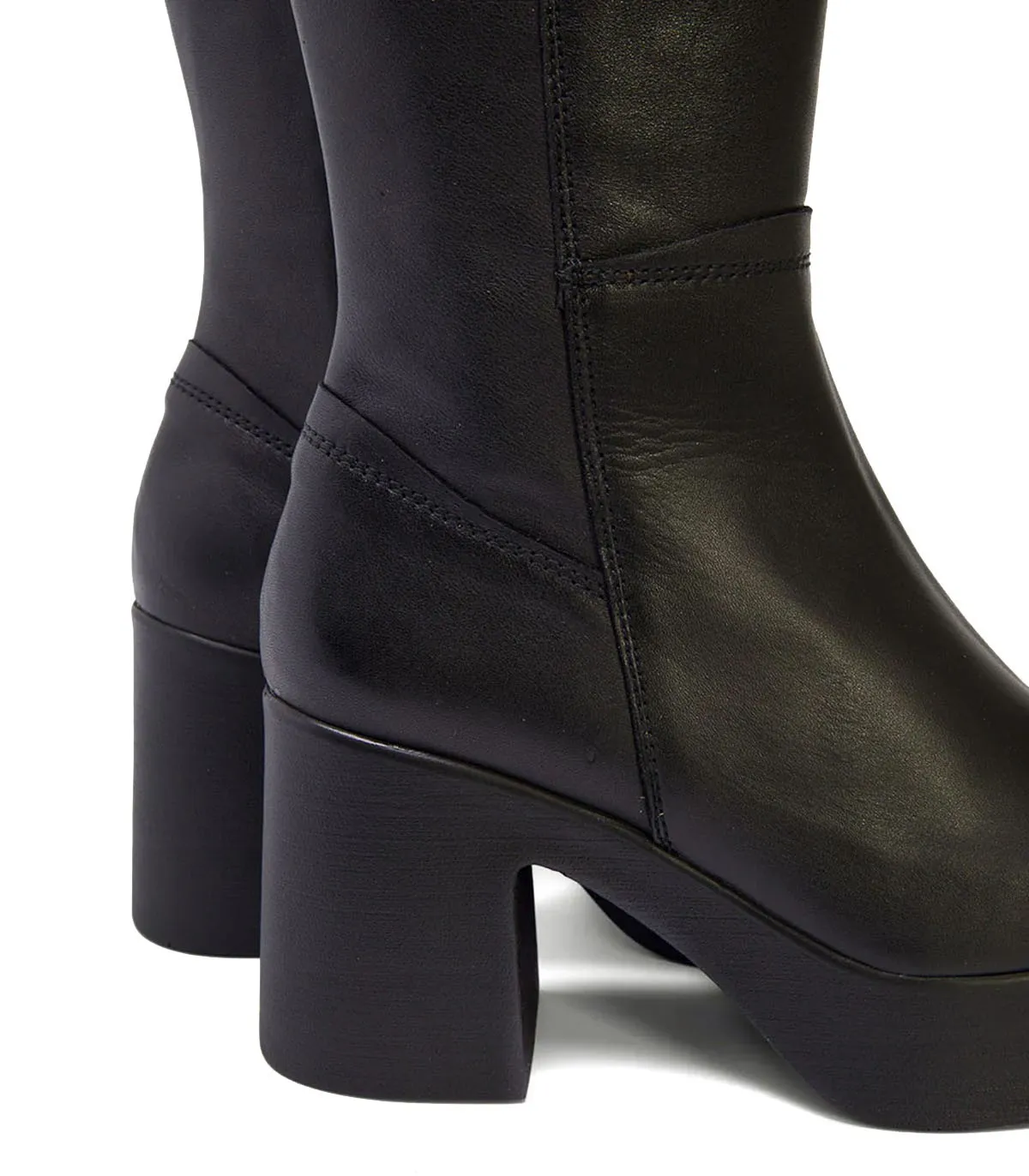 BOTAS ALTAS DE TACÓN CON CREMALLERA PORRONET LEA 4562 NEGRO