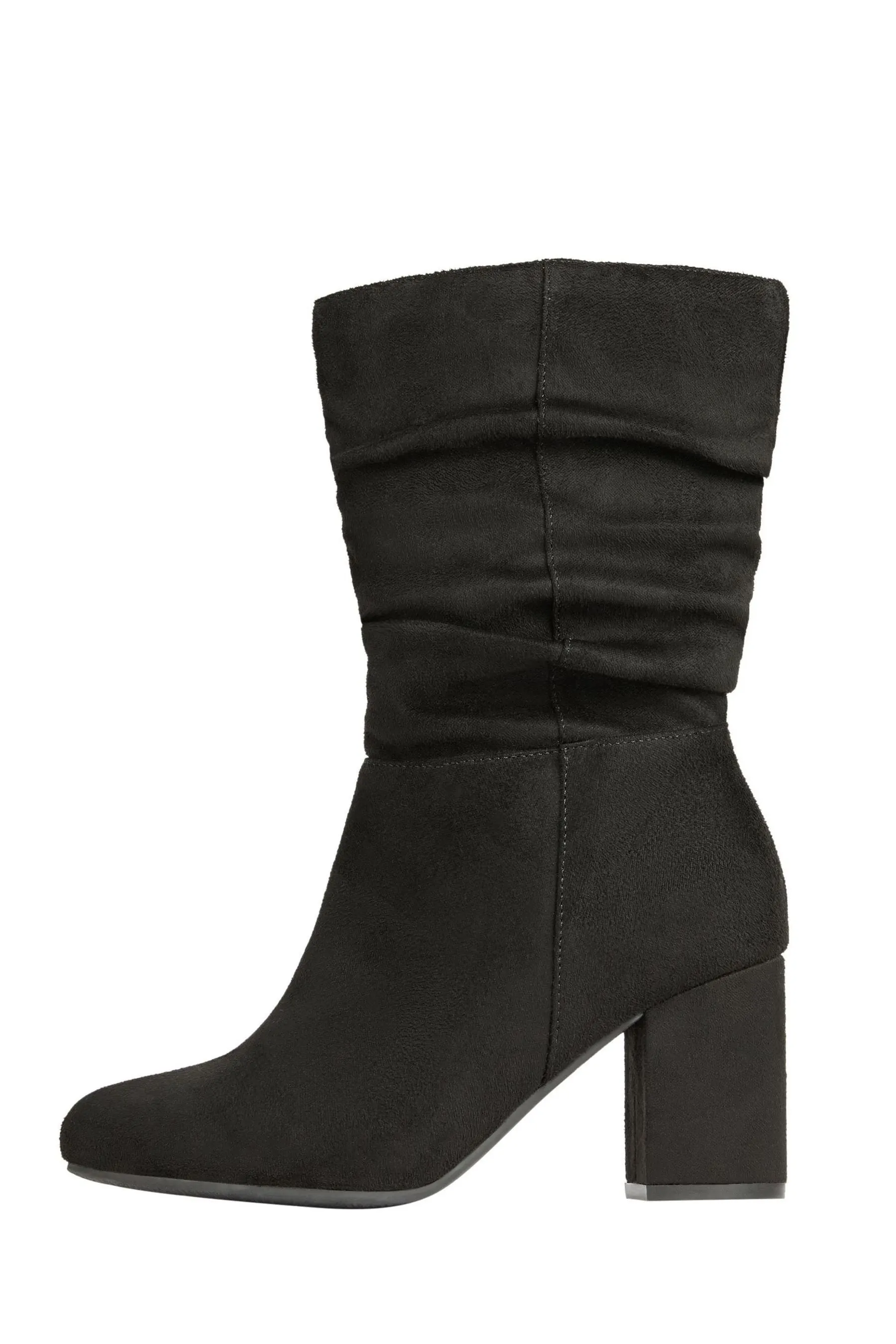 Botas altas fruncidas de tacón cuadrado de Friends Like These