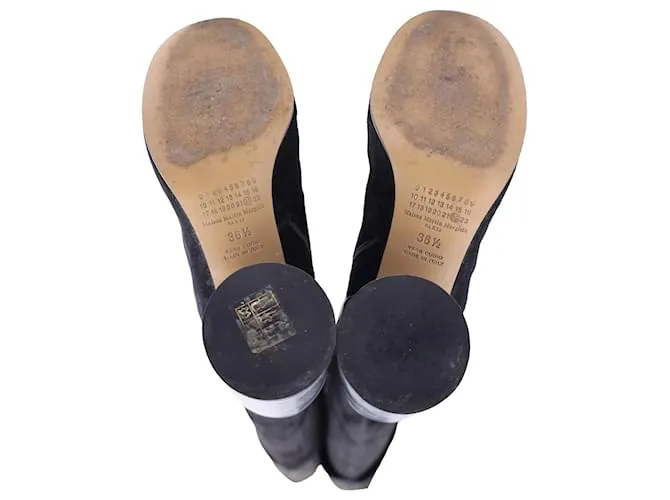 Botas altas Maison Martin Margiela en ante negro 