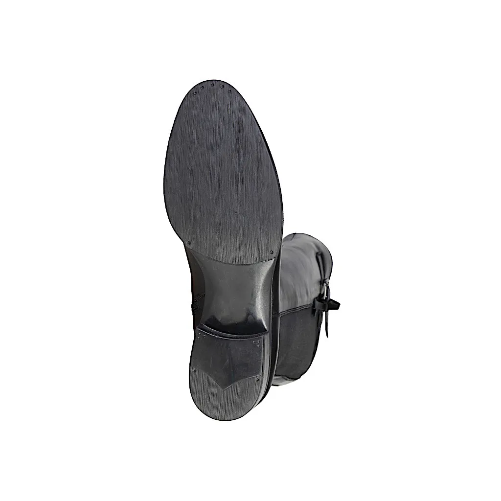Botas altas negro mujer a talón
