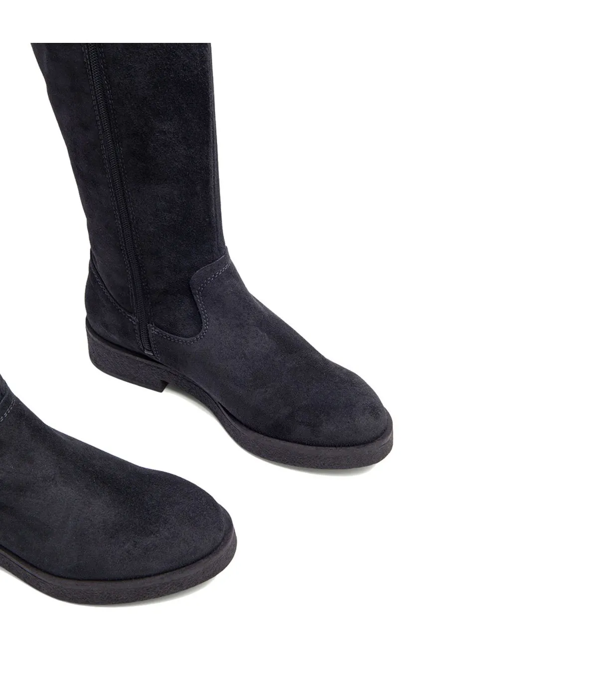 BOTAS ALTAS PLANAS CARBON CON CREMALLERA VEGA