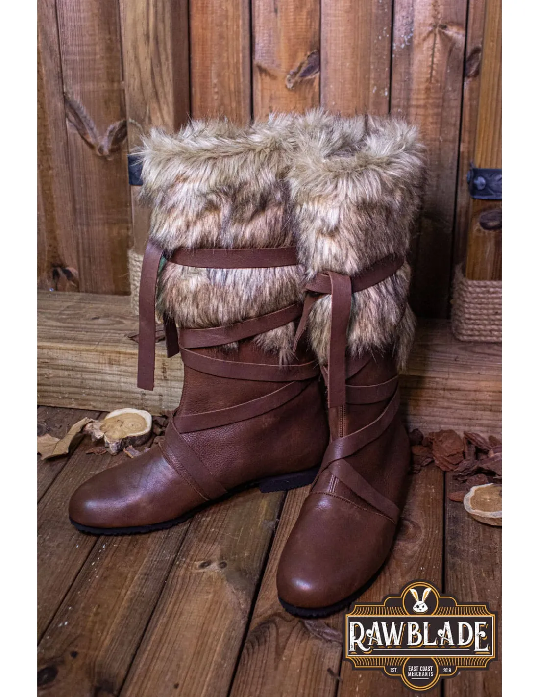 BOTAS BáRBARAS CIMERIAS EN PIEL  MARRóN