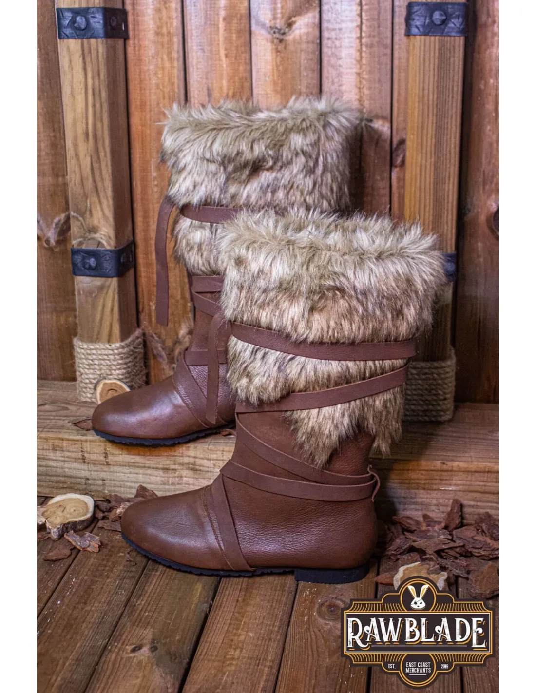 BOTAS BáRBARAS CIMERIAS EN PIEL  MARRóN