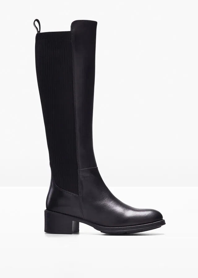 Botas de caña ancha Negro