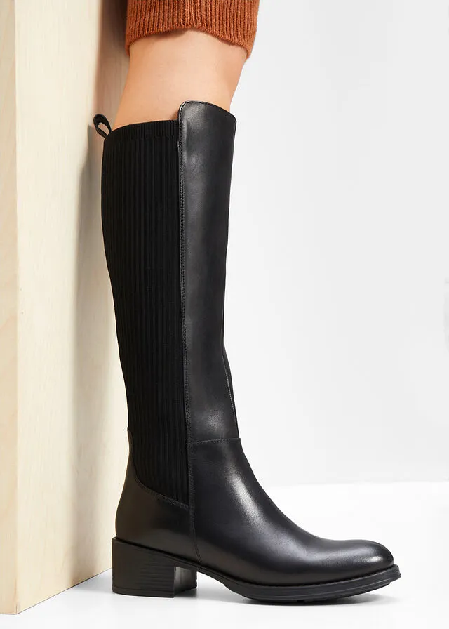 Botas de caña ancha Negro
