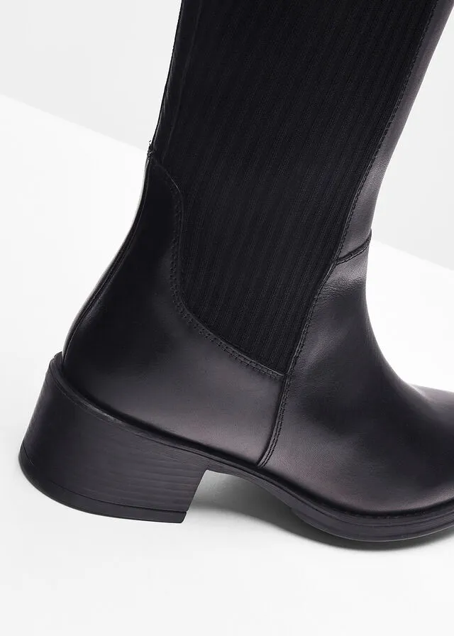 Botas de caña ancha Negro