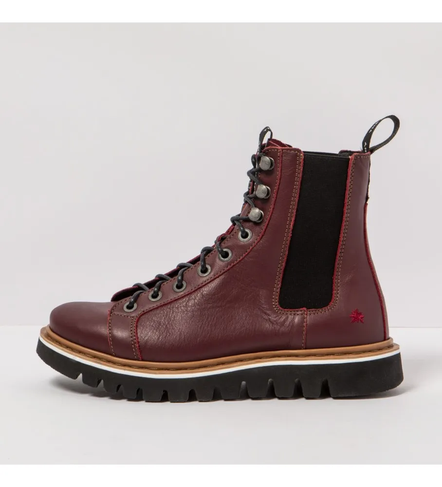 Botas de piel 1403 Nappa burdeos