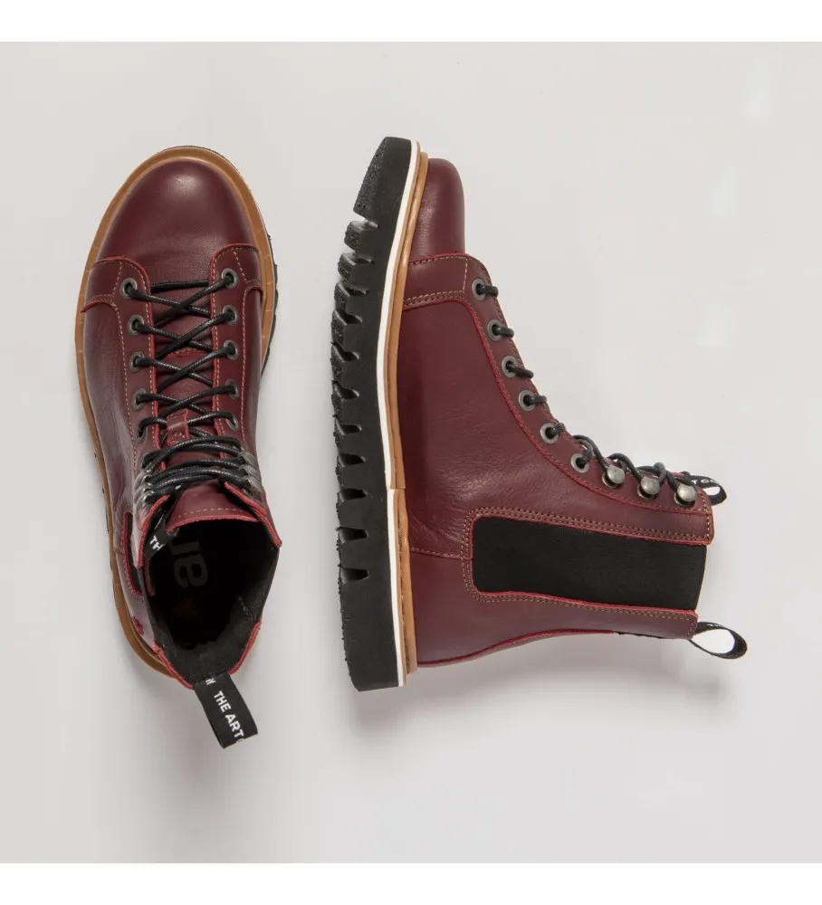 Botas de piel 1403 Nappa burdeos