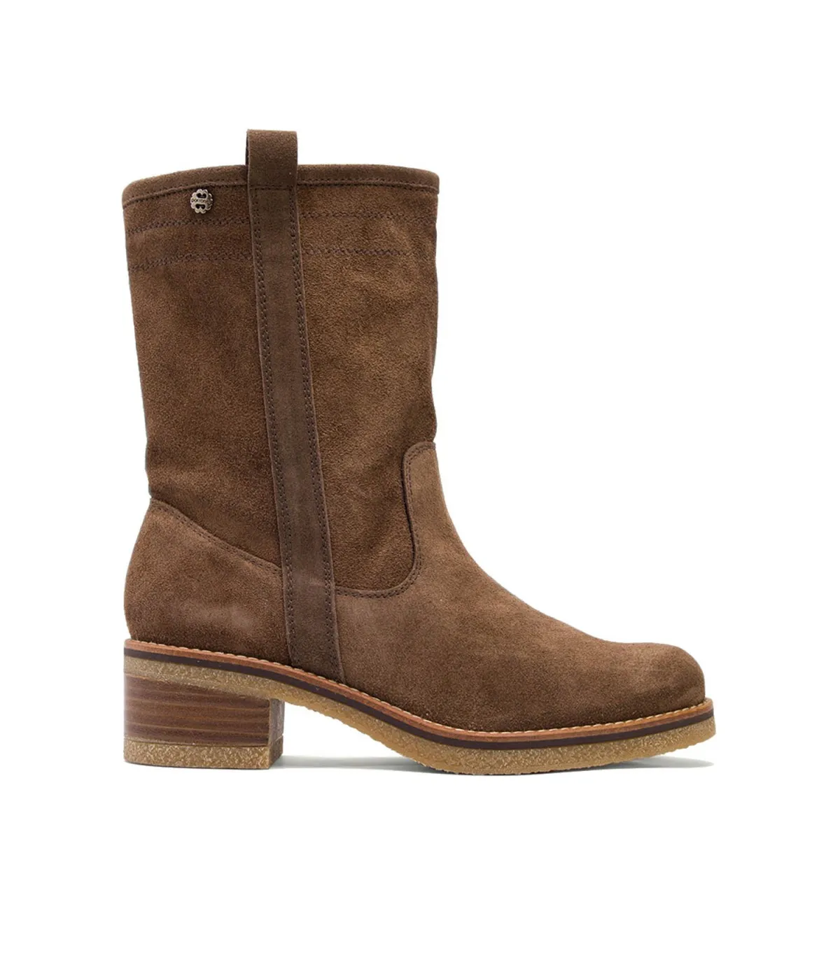BOTAS PLANAS MOKA CON TIRADORES PAULA