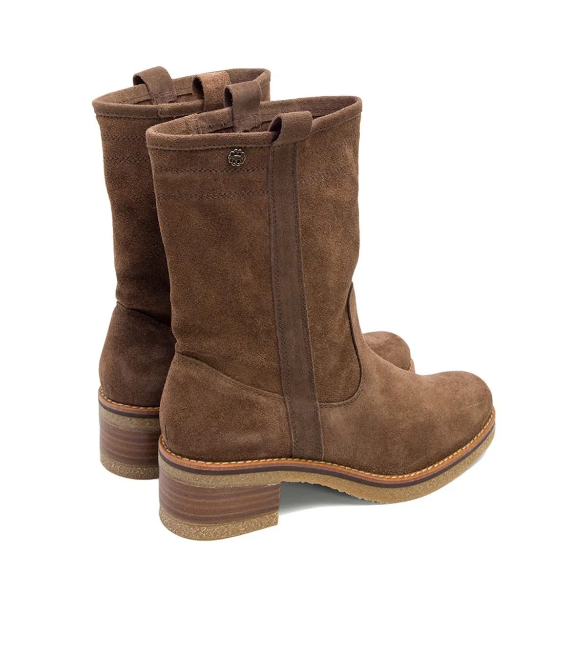 BOTAS PLANAS MOKA CON TIRADORES PAULA