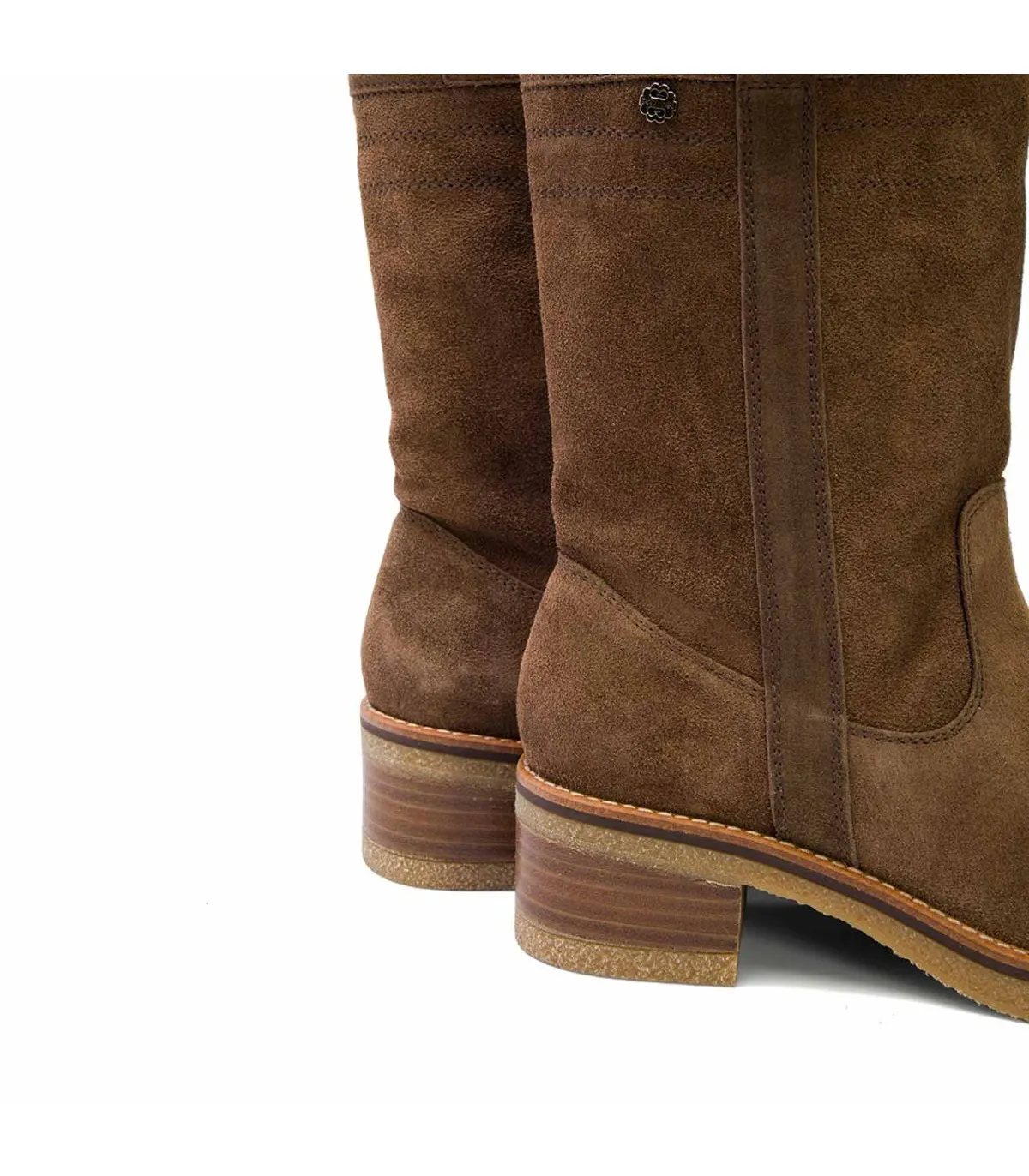 BOTAS PLANAS MOKA CON TIRADORES PAULA