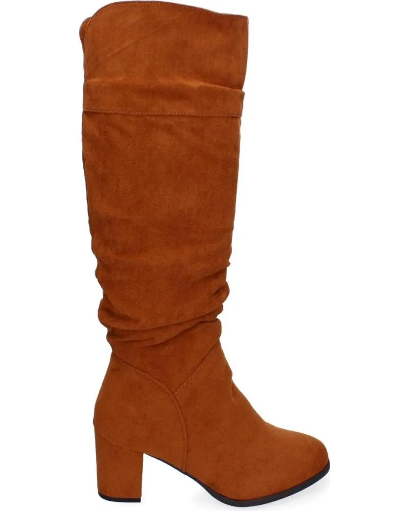 BOTAS PUNTOSALAO  DE MUJER BOTAS ALTAS TACON MEDIO COMODO PARA MUJER COLOR CAMEL ZS93  VARIOS COLORES