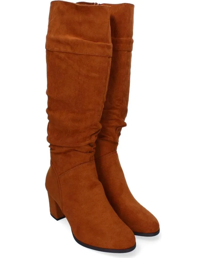 BOTAS PUNTOSALAO  DE MUJER BOTAS ALTAS TACON MEDIO COMODO PARA MUJER COLOR CAMEL ZS93  VARIOS COLORES