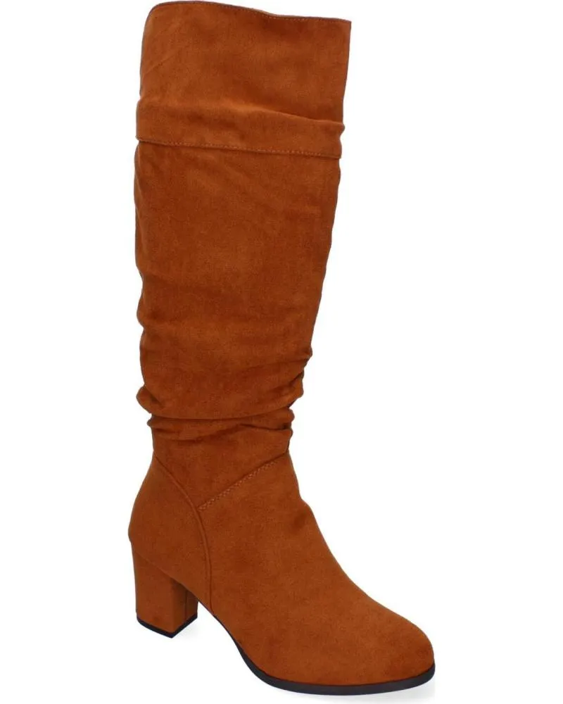 BOTAS PUNTOSALAO  DE MUJER BOTAS ALTAS TACON MEDIO COMODO PARA MUJER COLOR CAMEL ZS93  VARIOS COLORES