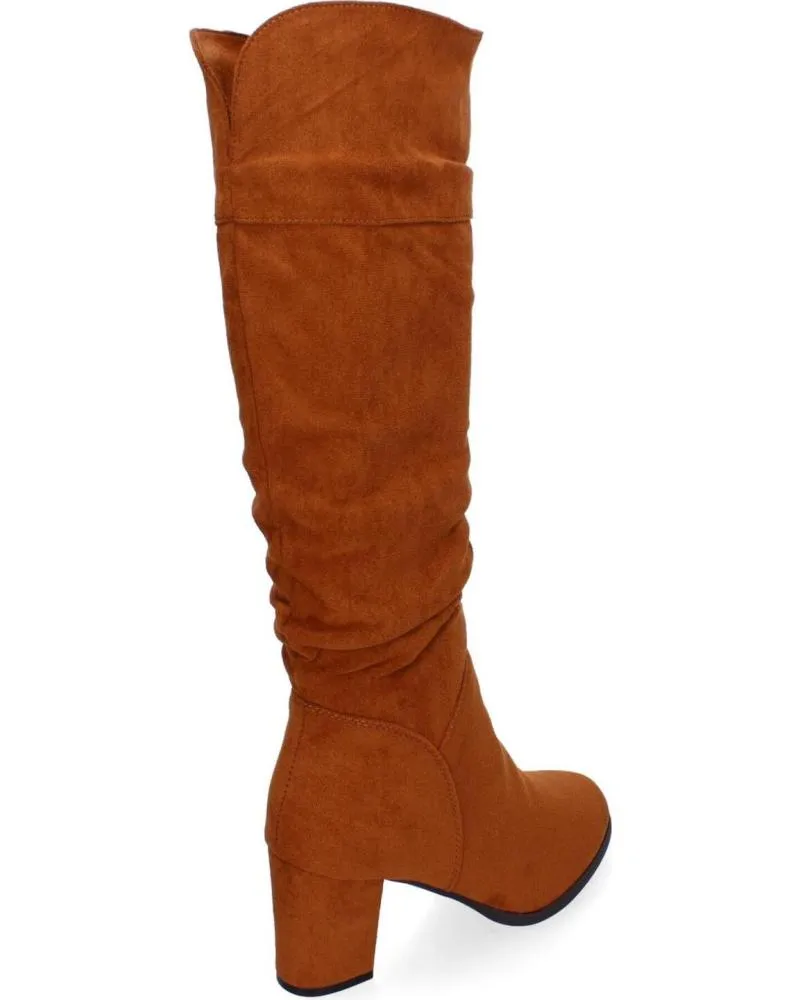BOTAS PUNTOSALAO  DE MUJER BOTAS ALTAS TACON MEDIO COMODO PARA MUJER COLOR CAMEL ZS93  VARIOS COLORES