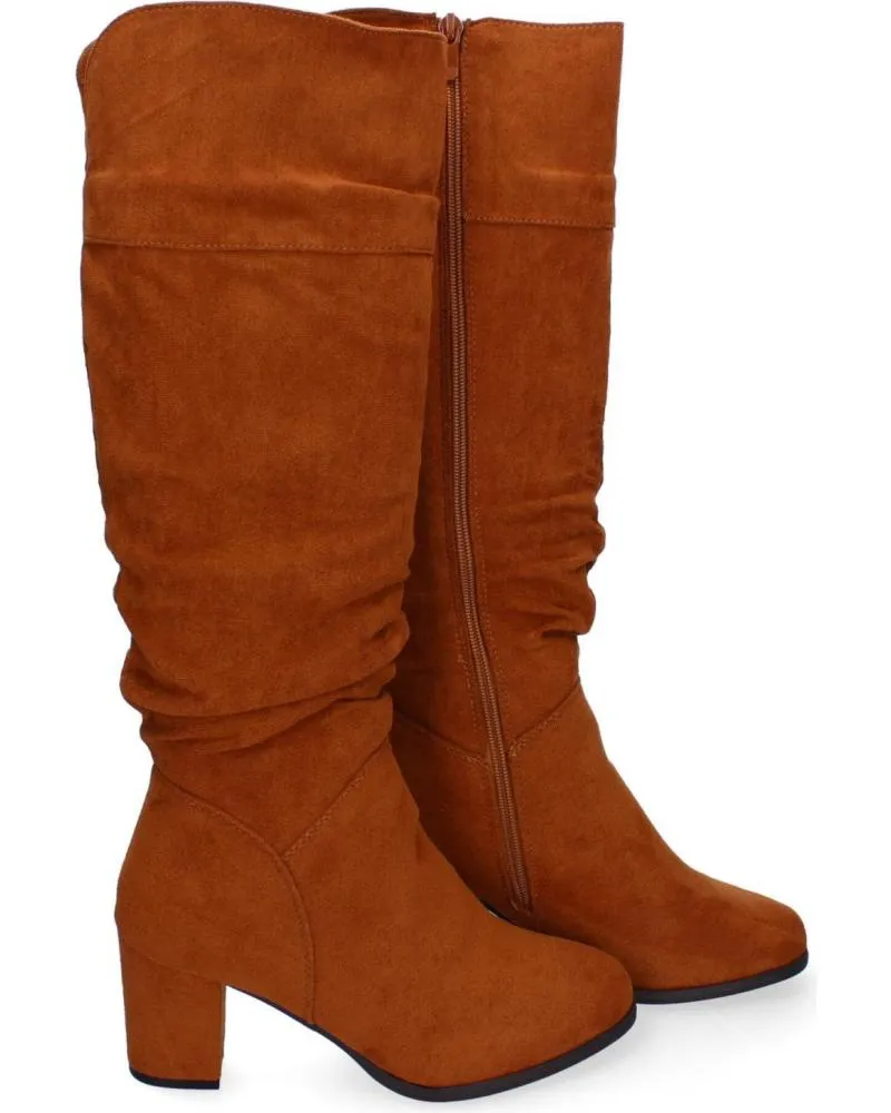 BOTAS PUNTOSALAO  DE MUJER BOTAS ALTAS TACON MEDIO COMODO PARA MUJER COLOR CAMEL ZS93  VARIOS COLORES