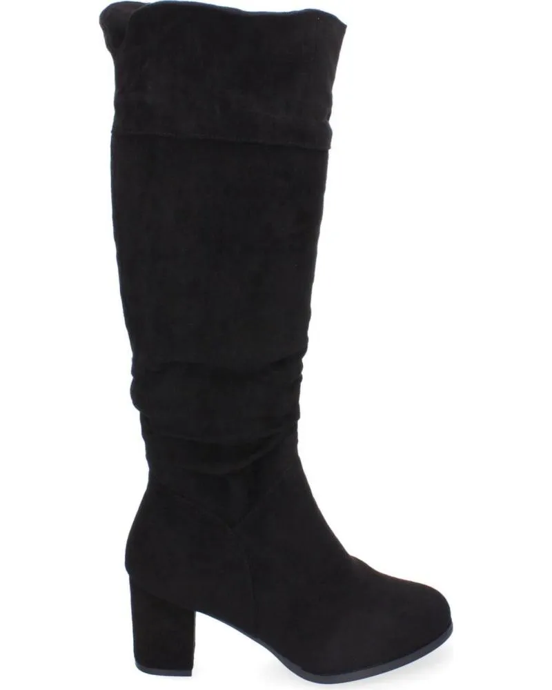 BOTAS PUNTOSALAO  DE MUJER BOTAS ALTAS TACON MEDIO COMODO PARA MUJER COLOR NEGRO ZS93  VARIOS COLORES