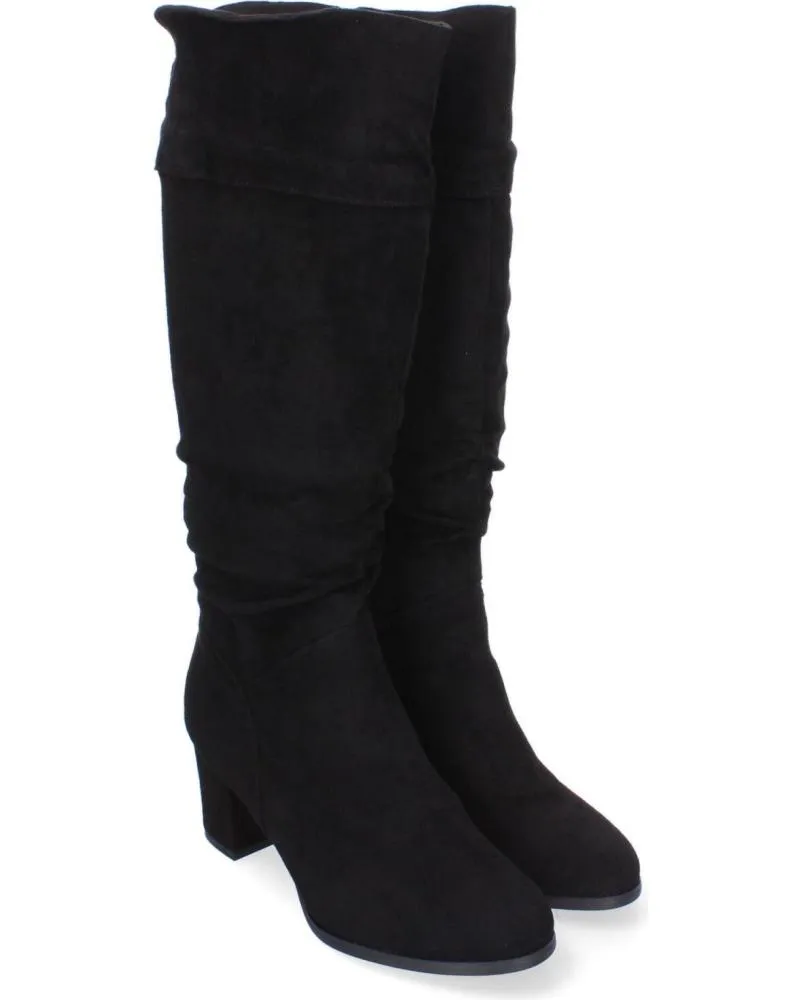 BOTAS PUNTOSALAO  DE MUJER BOTAS ALTAS TACON MEDIO COMODO PARA MUJER COLOR NEGRO ZS93  VARIOS COLORES