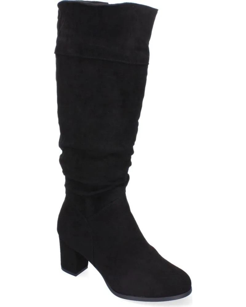 BOTAS PUNTOSALAO  DE MUJER BOTAS ALTAS TACON MEDIO COMODO PARA MUJER COLOR NEGRO ZS93  VARIOS COLORES