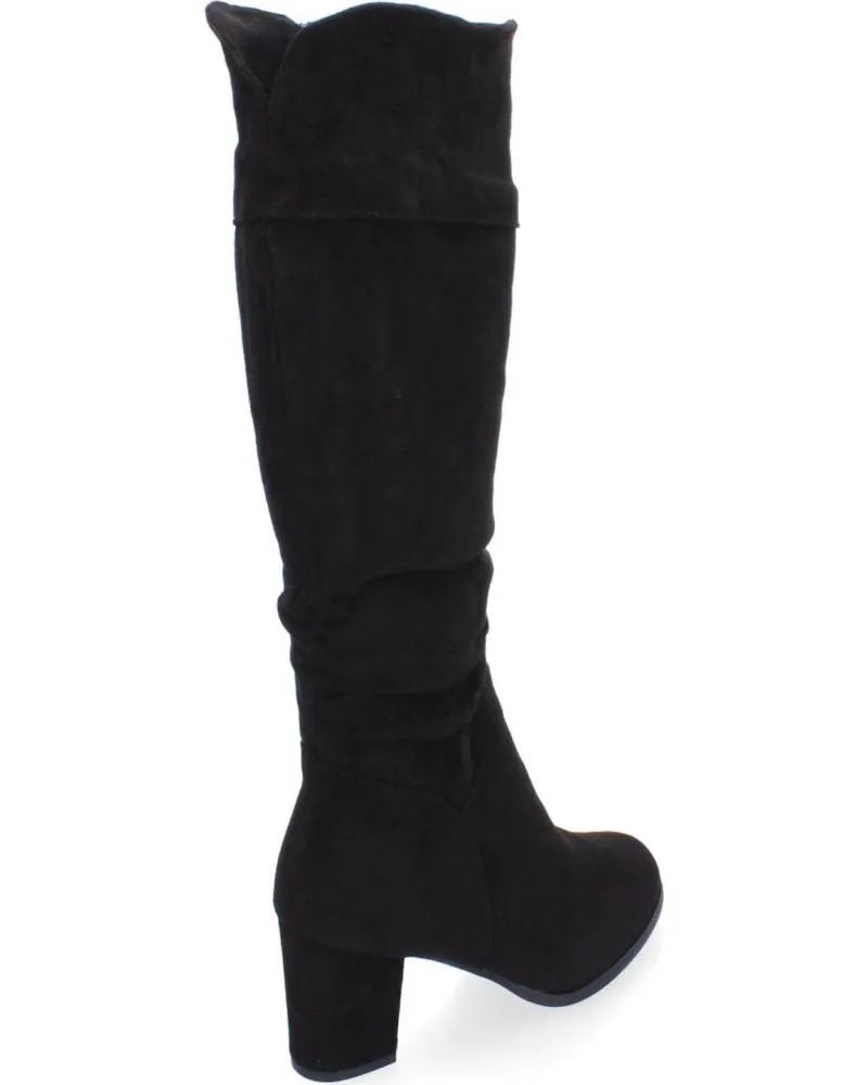 BOTAS PUNTOSALAO  DE MUJER BOTAS ALTAS TACON MEDIO COMODO PARA MUJER COLOR NEGRO ZS93  VARIOS COLORES