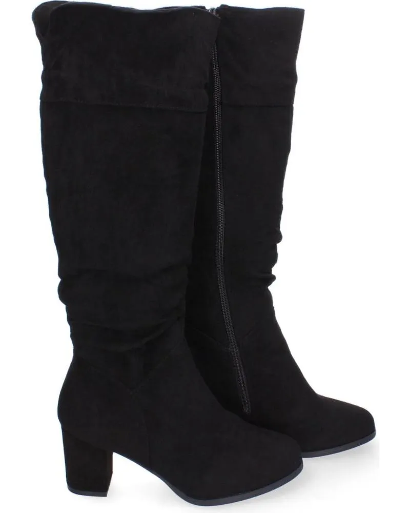 BOTAS PUNTOSALAO  DE MUJER BOTAS ALTAS TACON MEDIO COMODO PARA MUJER COLOR NEGRO ZS93  VARIOS COLORES