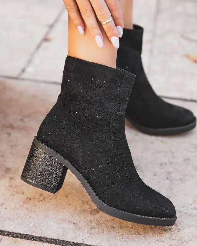 BOTINES DE MUJER NEGROS CON TACóN  JUNE