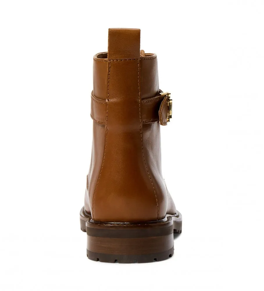 Botines de piel bruñida marrón
