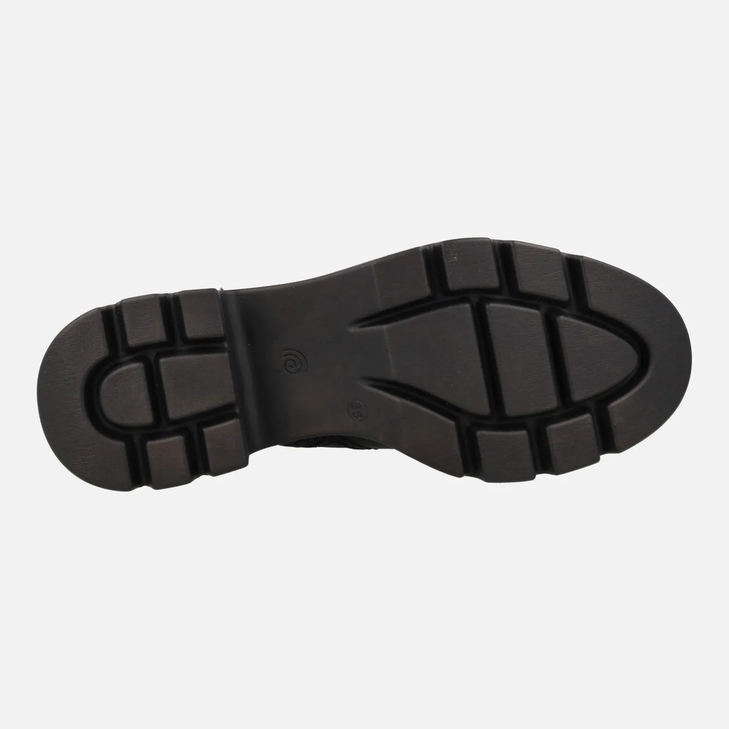 Botines de tacón y plataforma Phuket en piel negra con forro de pelo
