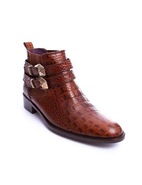 botines el cuco hebillas coco cuero