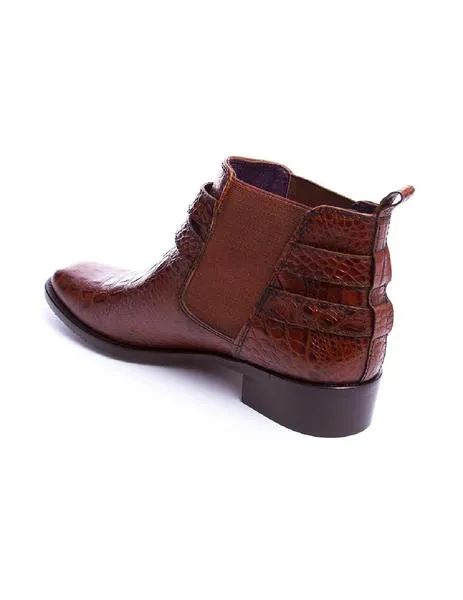 botines el cuco hebillas coco cuero
