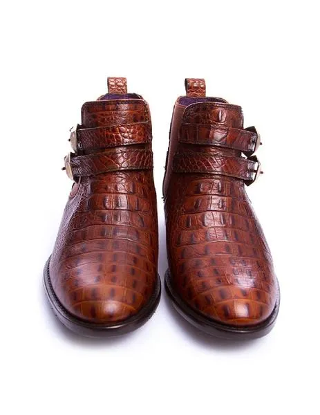 botines el cuco hebillas coco cuero