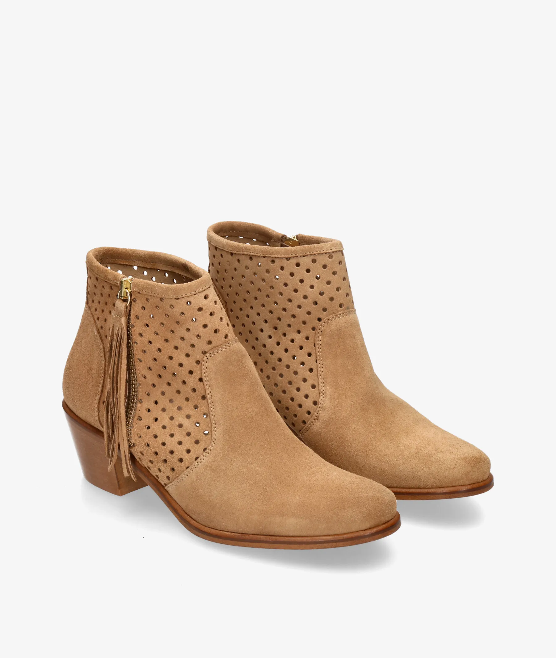Botines Traveris  90305 en serraje cuero