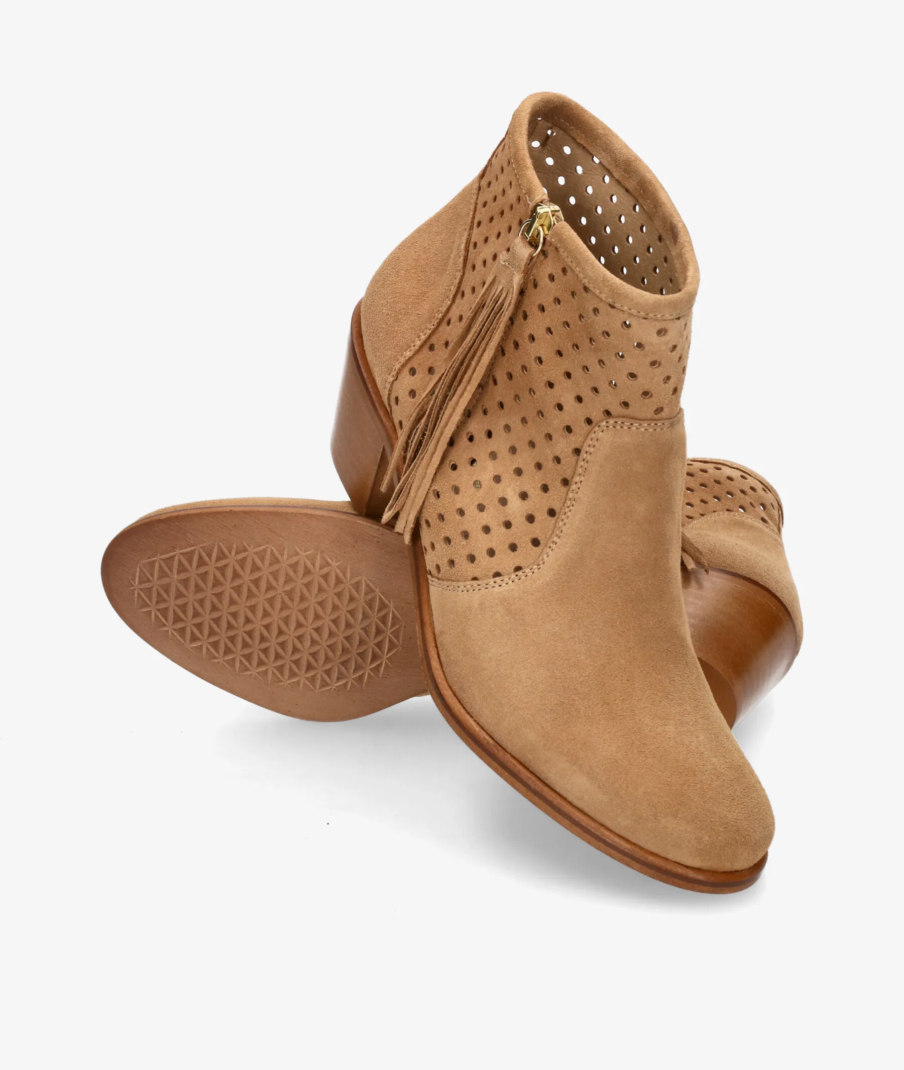 Botines Traveris  90305 en serraje cuero