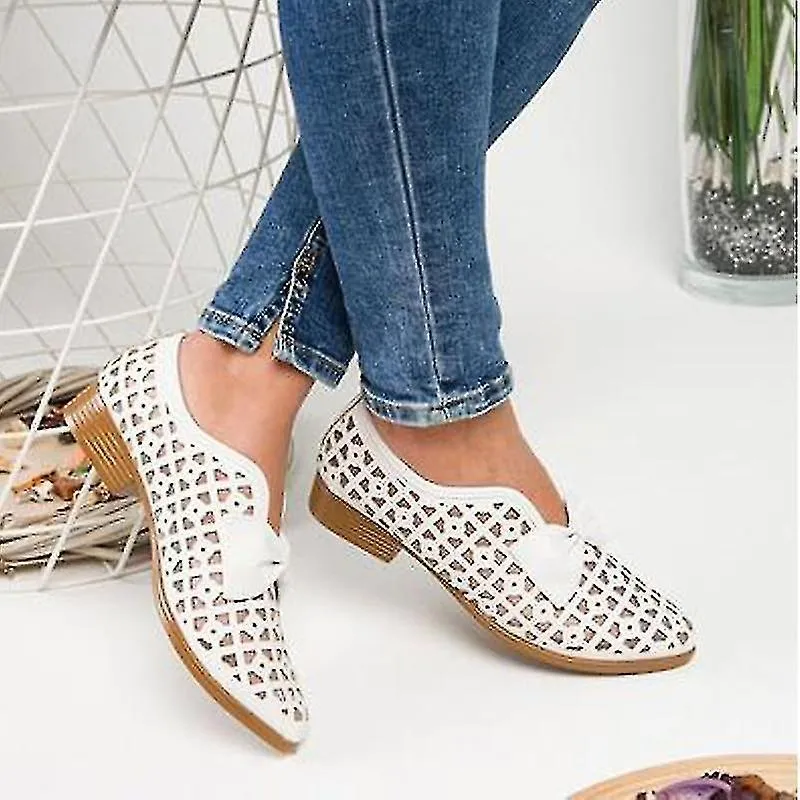 Bowtie Flats Zapatos de resorte para mujer, Zapato de cuero